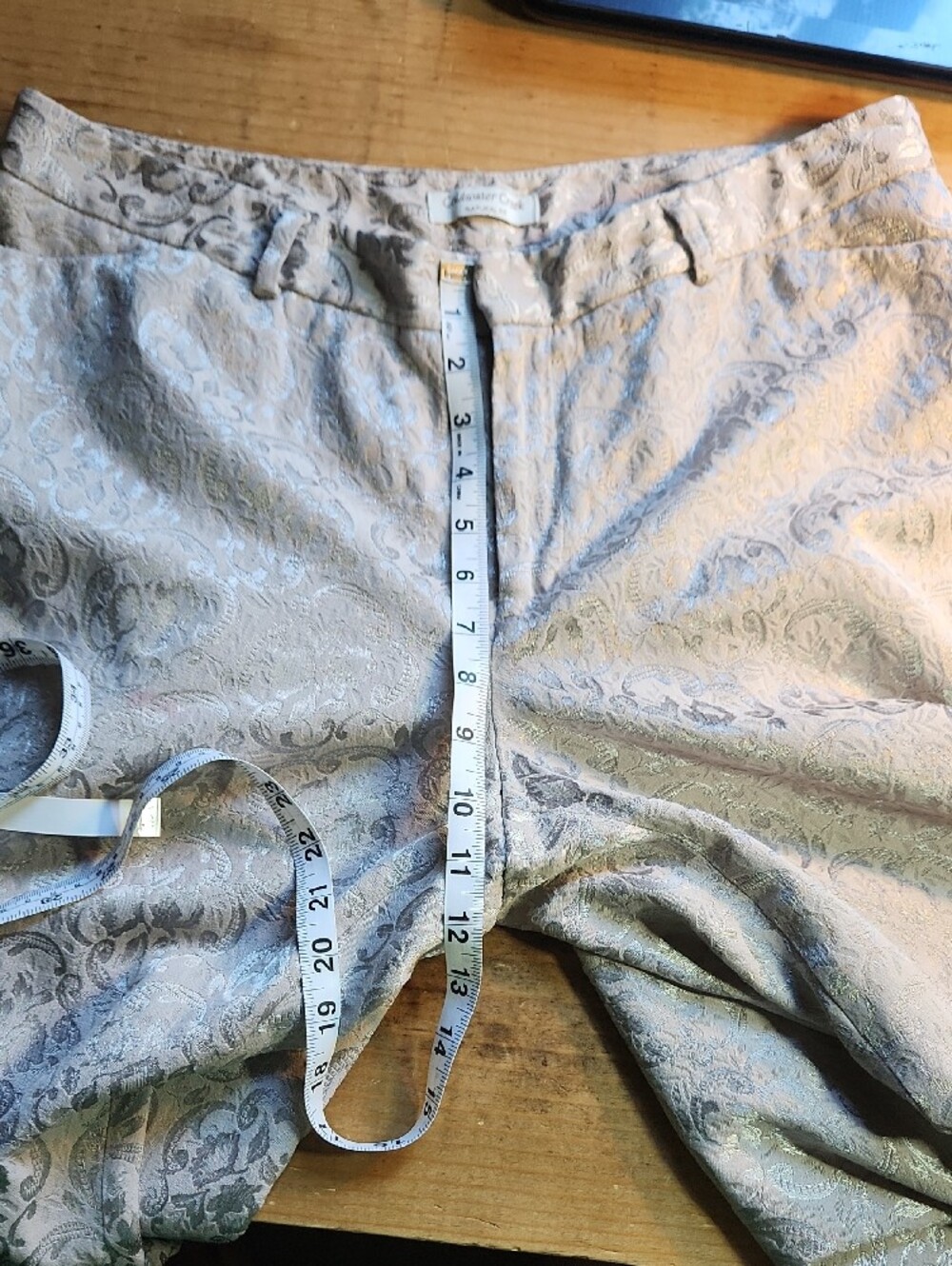 Coldwater Creek Light Lavender Jacquard Slacks, Sz 14 - Picture 13 of 14